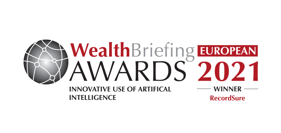 Recordsure AI Winner European WealthBriefing Awards 2021