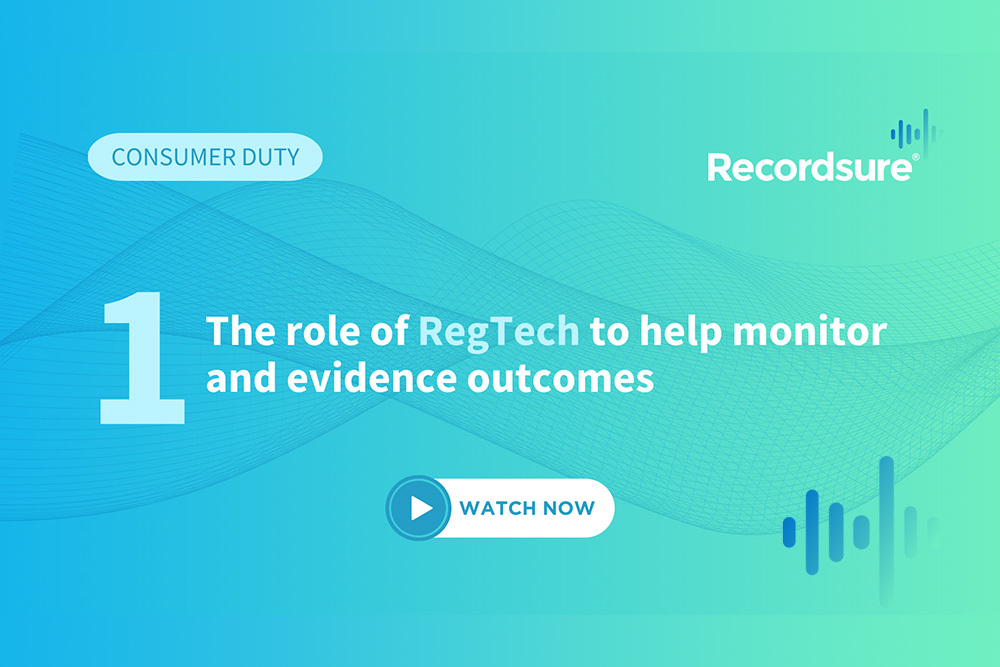 The role of RegTech to help monitor and evidence outcomes visual