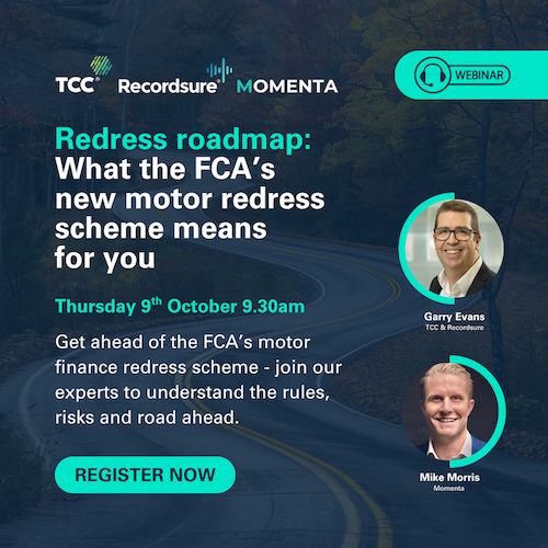TCC Recordsure Momenta motor finance redress webinar 9th October 2025